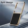 For Samsung Galaxy Z Flip 7 Case Luxury Lichee Leather Skin Plating Protective Back Cover Case For Samsung Z Flip7 Phone Shell