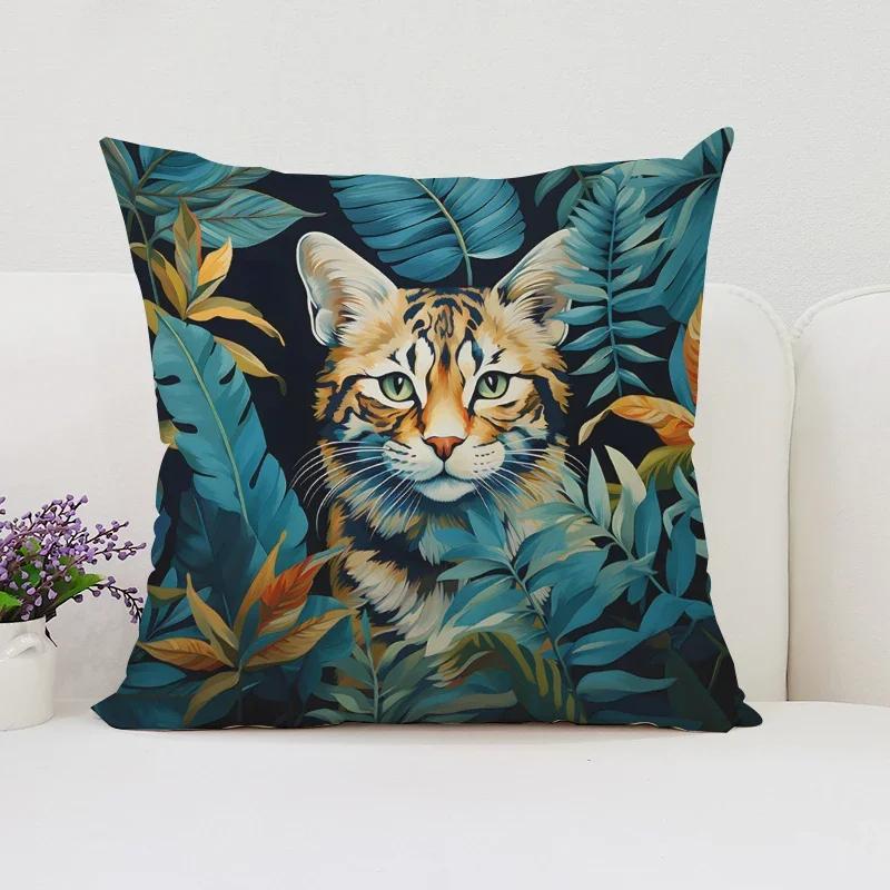 

Милые мультяшные наволочки с котами для декоративных подушек, домашний декор, наволочка x наволочки, декоративные наволочки для кроватных подушек 12x12in 30x30cm