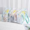 Candy Color Waterproof Messenger Bag Cosmetic Bag Beach Tote Bag Pvc Transparent Handbag  Outdoor