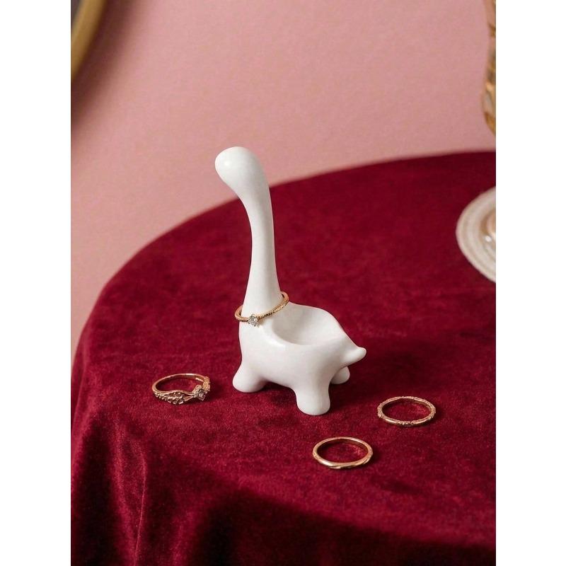 Popular Dinosaur Alpaca Ring Display Stand Waterproof Adorable Jewelry Holder Creative Craft Ornament Beautiful Home