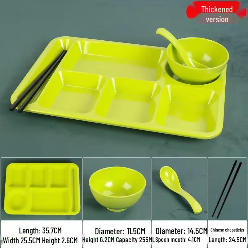 A5 Divided Melamine Cafeteria Tray Set