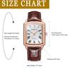 Square Watch with 3ATM Water Roman PU Leather Quartz Casual and Business Simple and Stylish Fashion Accessory Perfect Gift for and Day Men's Calendar,