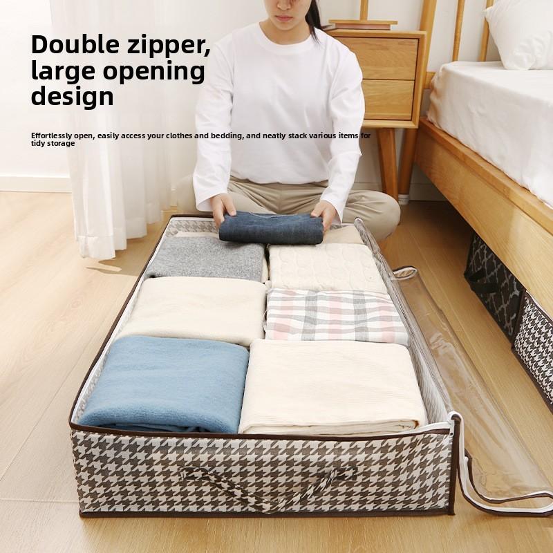 Cubic Storage Bag With Non Woven Fabric For Bedroom Closet Organizer And Travel Use