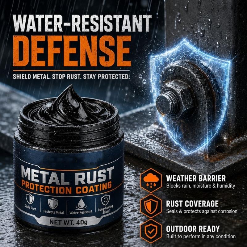 Metal Rust Protection Paste and Railing Care Paste, Wipe On Metal Protection Coating for Home Tool Maintenance