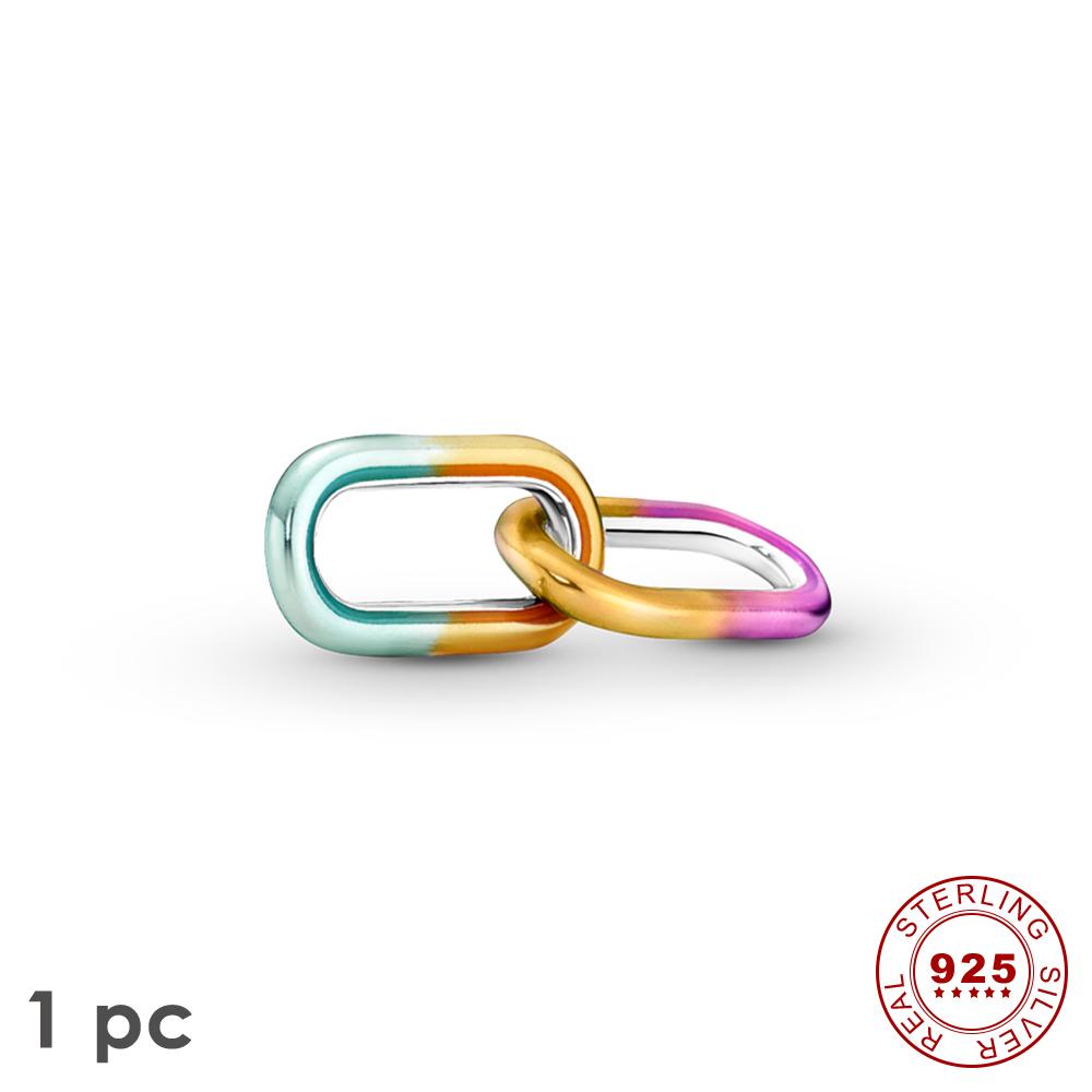 Novo Real S925 Prata Esterlina Me Charm Unicórnio Estrela Hoop Bead Fit Original Me Pulseiras Mulheres Coração Jóias Para Presente