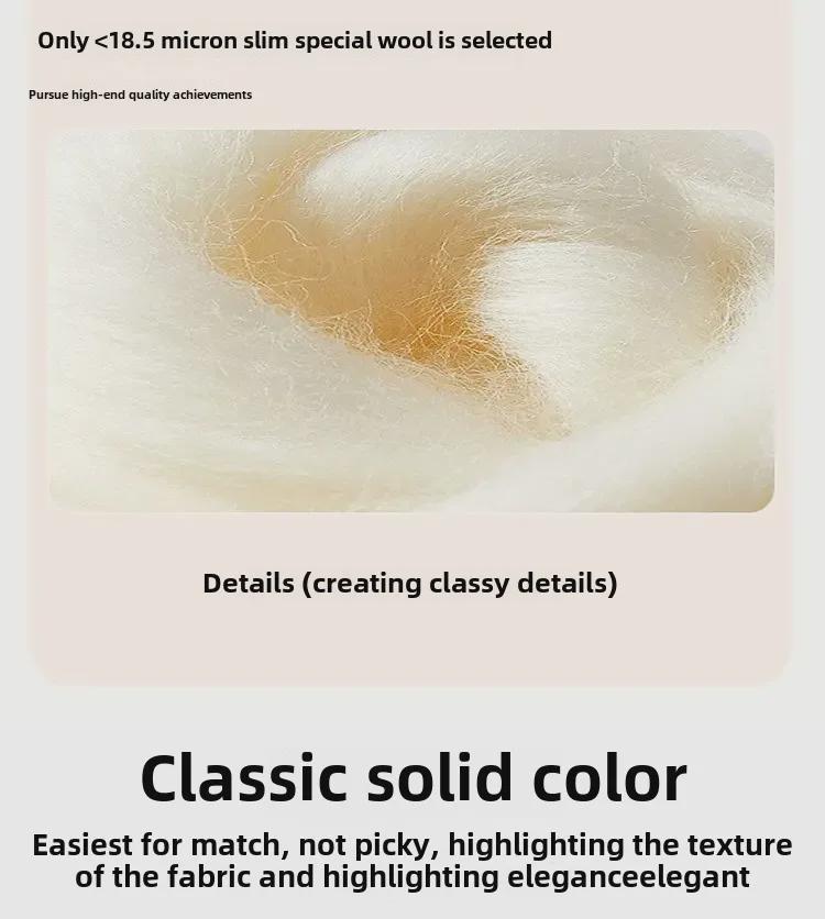 2024 Herbst/Winter Koreanischer Strickwollschal - Damen Warm, Dick, Stickdesign