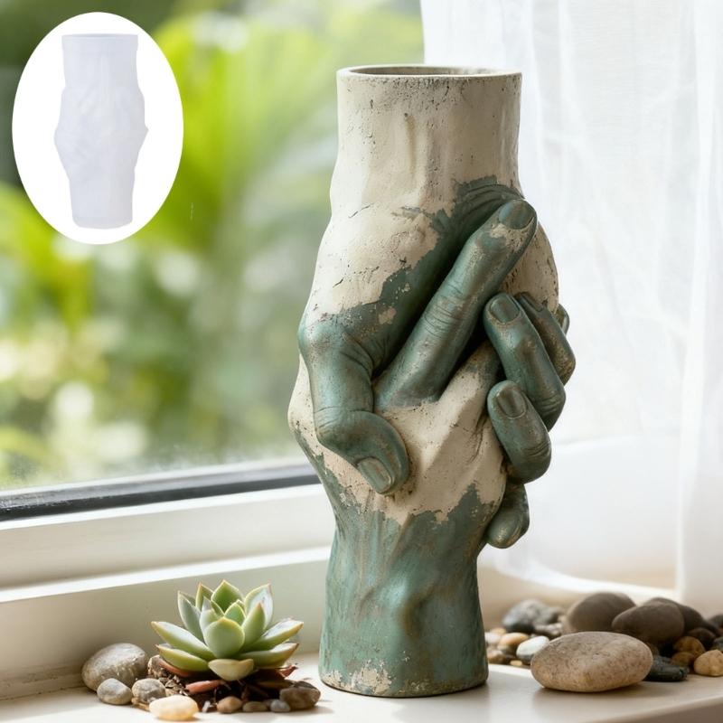 Flower Pot Silicone Mold Concrete Cement Flowerpots Mold Aromatherapys Plasters Mold Candle Cup Epoxy Mold Home Decors
