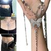 Chic Necklace for Women Body Chain Waist Chains Belt with Butterfly Pendant