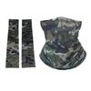 Camouflage Outdoor Sun Protection Ice Silk Mask and Arm Sleeves Set