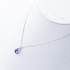 ESTELLE December Birthstone Tanzanite Necklace in 10K White Gold with Drop Motif, 0452-0098-0011-0000