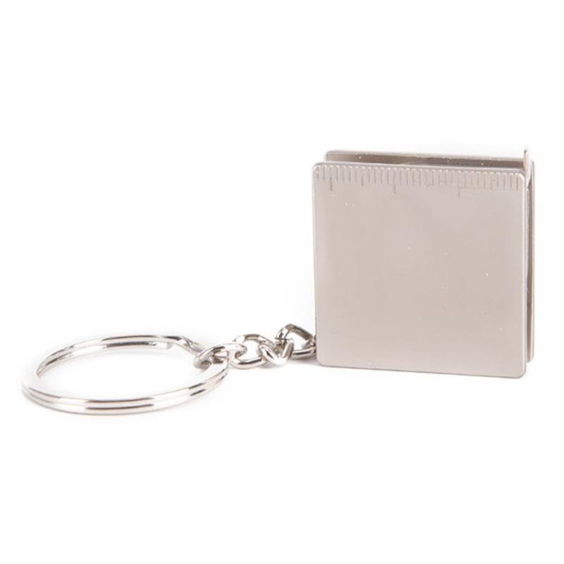 Light Weight Measuring Tape With Secure Keychain And Flexible Steel Blade Construction Retractable Ruler