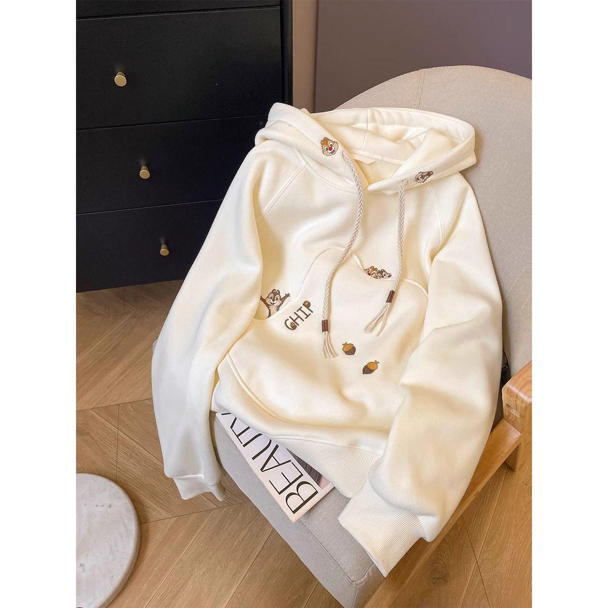 

Women s Cute Japanese Squirrel Design Hooded Fleece Sweatshirt S (30-40 kg)