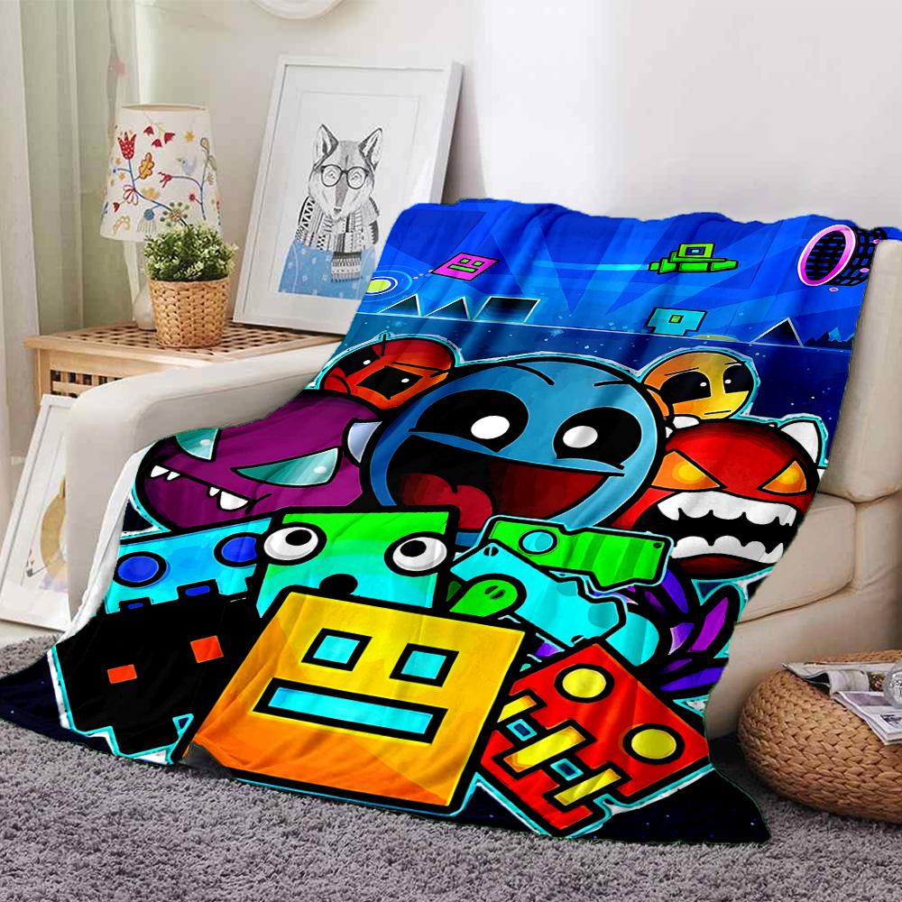 1pc Colorful Cartoon Characters flannel Blanket for Super Soft Cute Comfort Blanket for Travel Bedding Couch Sofa Blanket Y73026