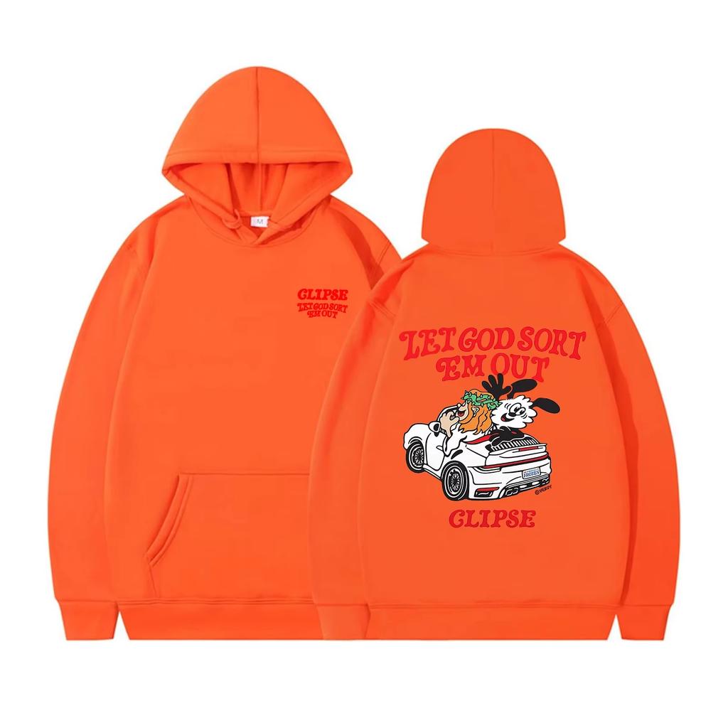 2025 Clipse Let God Sort Em Out Hoodie Clipse New Album 2D Hoodie Men Women Long Sleeve Streewear Hip Hop Pullover Clothes