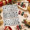 1/3Pcs Christmas Nail Art Stamping Plates Clear Patterns Easy Transfer Reusable Perfect For Diy Holiday Manicure Home Salon Use