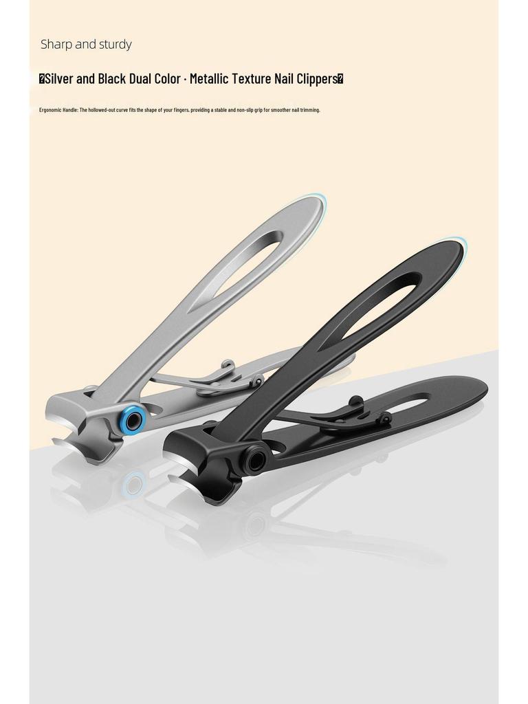 Large Opening Nail Clippers with Auxiliary Magnifying Glass for Elderly & Hard Nail Grooves