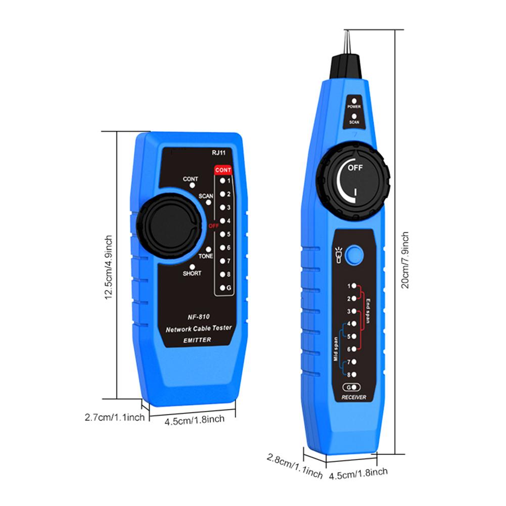NF-810 Cable Tester for Telecom Field Work Ethernet Cable Scanning Pin Mapping and For PoE Power Source Verification
