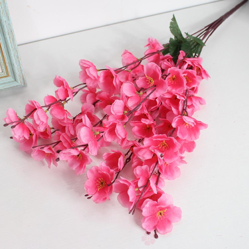 Floral Arrangement Lifelike Peach Blossom 7 Branches Home Decorations  Party Decor Supplies