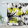 Tropical Monstera Palm Leaves Shower Curtains Watercolor Banana Leaf Green Plants Bath Curtain Waterproof Fabric Bathroom Decor