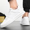 Men's Sneakers Casual Sports Shoes for Men Flat White Tennis Shoes Lightweight Leather Breathable Running Shoes Tenis Masculino