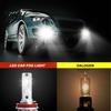 2Pcs H11 LED Headlight Bulbs Silent Temperature Control White 6000lm Waterproof IP67 Car Fog Lamps Replacement for Vehicle