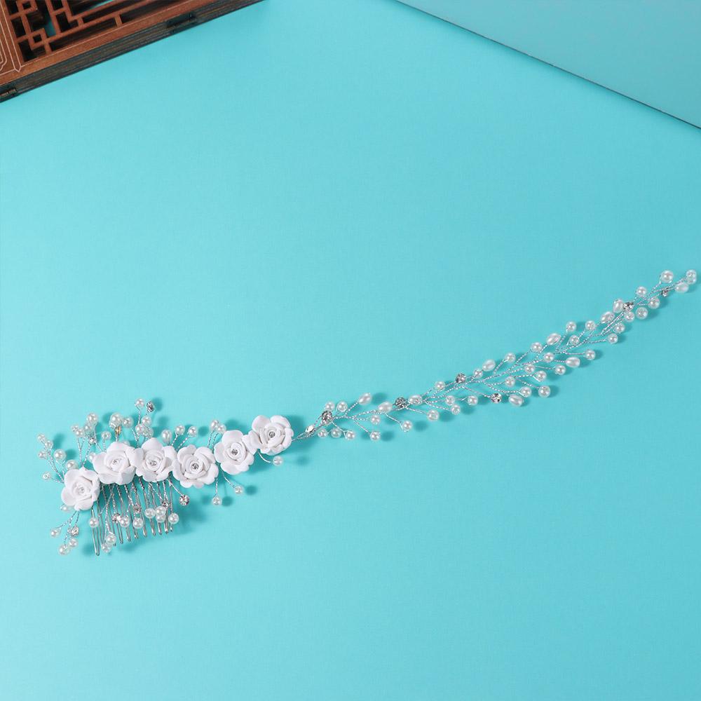 Exquisite Bridal Headwear Flower Pearl Wedding Headwear Fashion Bridal Headdress  Hair Accessories