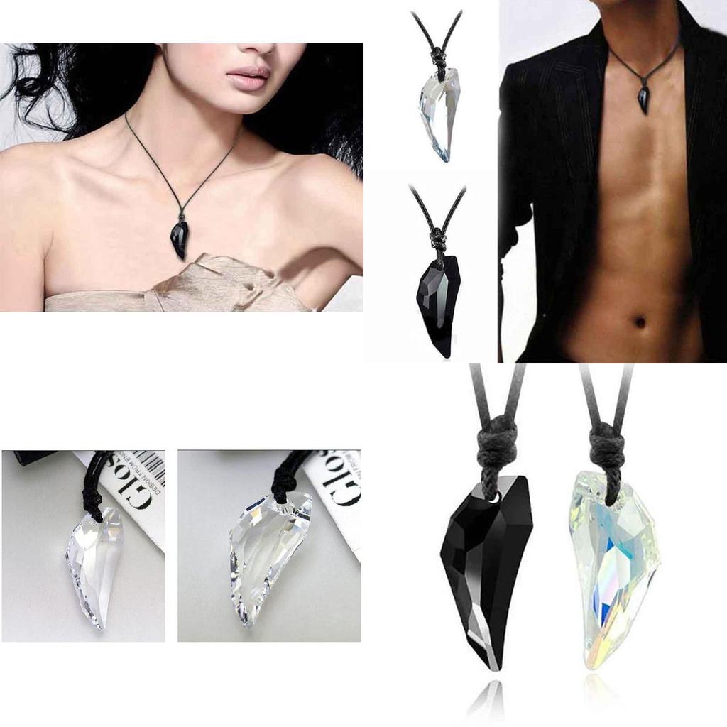 Elegante Kristallanhänger-Halskette für Männer und Frauen Stilvolles Wassertropfen-Design