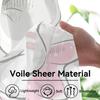 Herdesings Cute Elephant Sheer Tulle Curtains Chiffon Drapes 2 Panels Window Curtains for Living Room Bedroom Kitchen Decoration