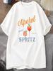 Aperol Spritz T-Shirt Aperol Graphic Italian Style T Shirt Italy Summer Graphic Tee Breathable Casual Comfortable Printed Top