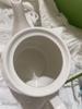 Bule de Chá Cerâmico Francês Estilo Nórdico - Resistente ao Calor, Branco Puro