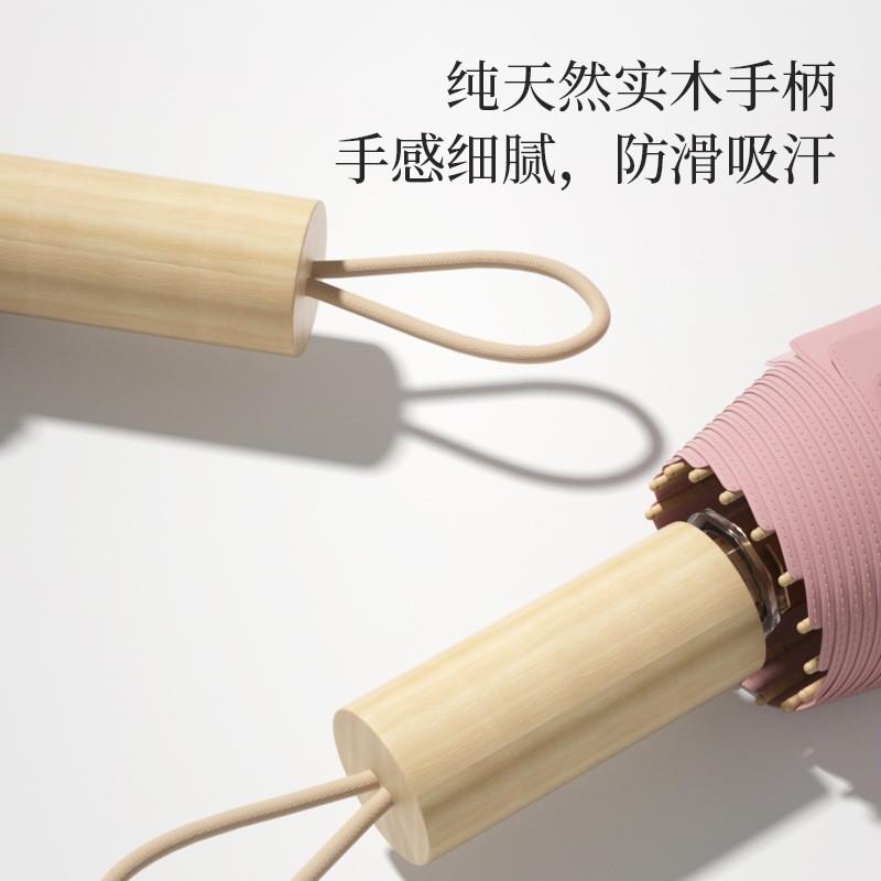 32-Rib Chinese Style Folding Umbrella Women UV Protection Rain Sun Dual Use
