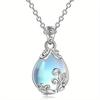 Elegant Moonstone Teardrop Pendant Necklace Suitable for Daily Wear and As a Gift