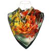 [BYSIFA] Ladies Sweet Pink Purple Square Scarves Autumn Winter Satin Scarves Muslim Headscarves 90*90cm Crepe Satin Silk Scarf