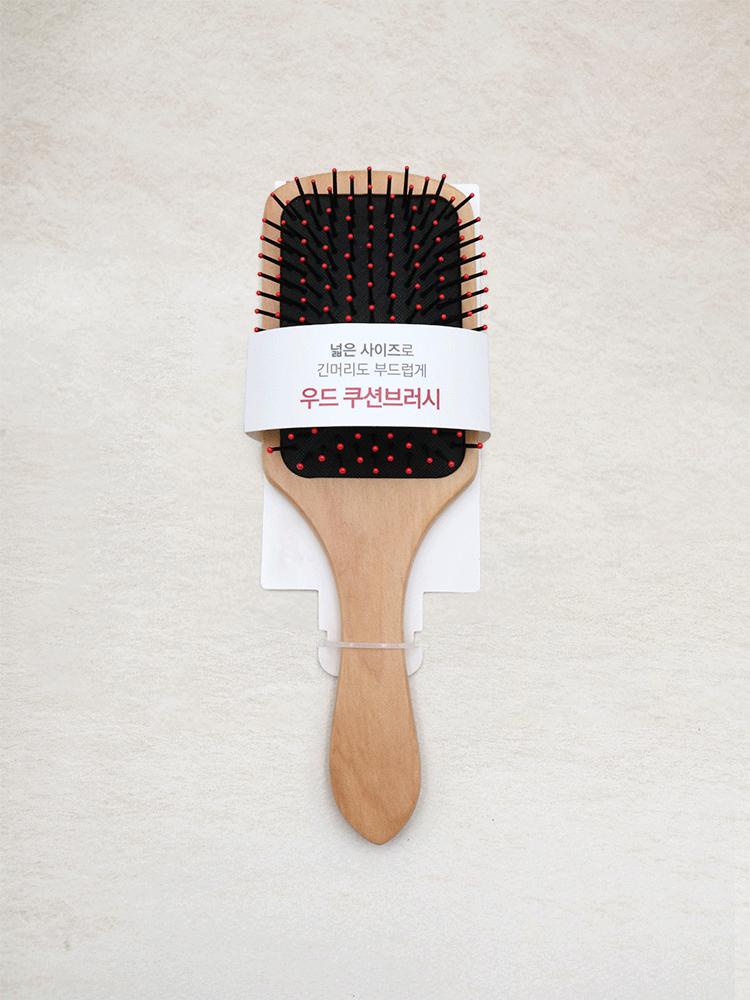 Wooden Square Hairbrush for Everyday Detangling & Styling 1ea