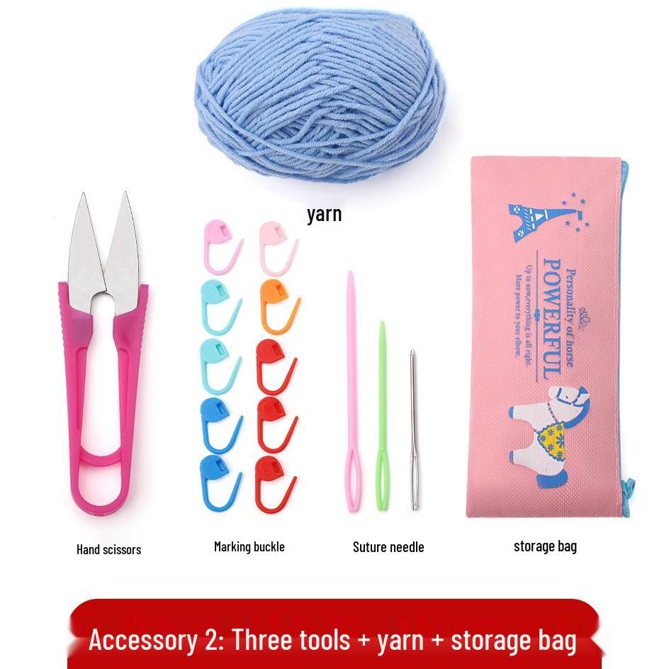 Beginner Crochet & Knitting Tool Set: Complete DIY Handcraft Kit