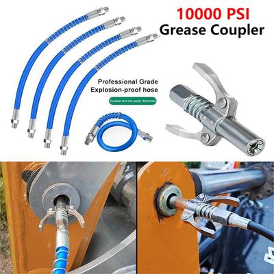 Grease Gun Coupler 10000 PSI NPTI/8 Oil Pump Quick Release Grease Tip Tool High Pressure Car Syringe Lubricant Tip Grease Nozzle