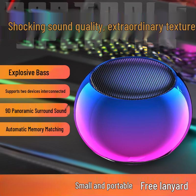 Portable Bluetooth Speaker - High-Quality HIFI Stereo Sound, Mini, Wireless, Internet Favorite, Ideal for Students (Model XCM4)