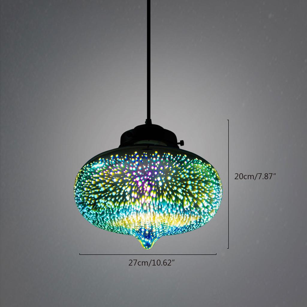 LED Ceiling Lamp Chandelier 3D Glass Fireworks Pendant Light Shade Iron + Glass For Living Room, Dining Room, Study Room, Cafe