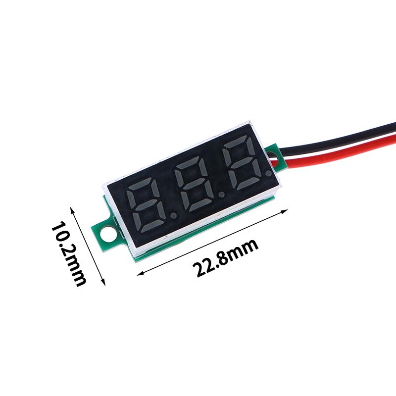 DC5-30V Voltage Meter 0.28 Inch LED Digital Voltmeter Auto Car Mobile Power Voltage Tester Detector Red Green Blue Yellow