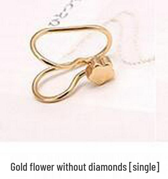 Korean Pearl and Diamond Star Ear Cuffs - U-Shaped Temperamental Stud Earrings