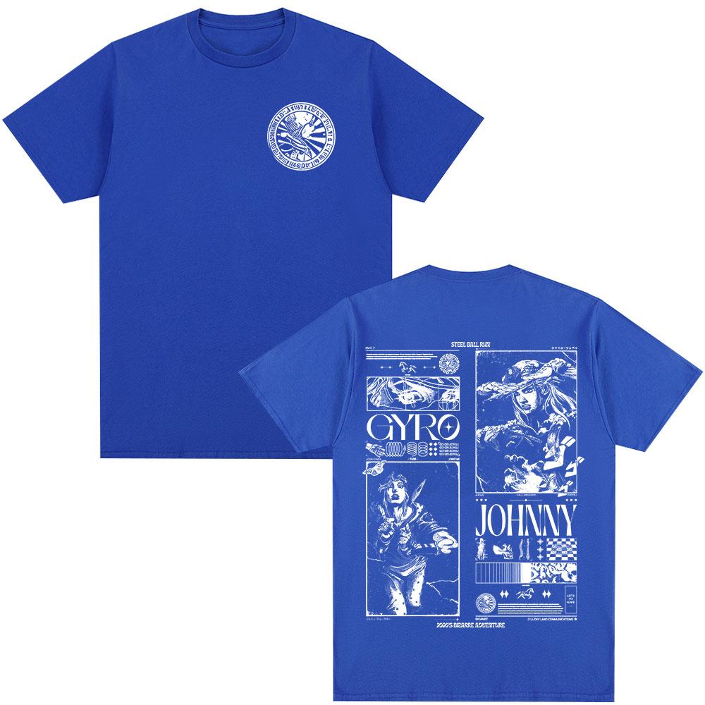 Camisetas de Anime Jojo's Bizarre Adventure Manga para Hombres y Mujeres Casual Algodón Mangas Cortas Top Oversize