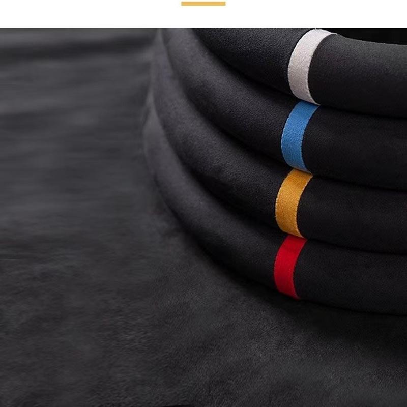 Hand-stitched Black Suede Anti-slip Breathable Car Steering Wheel Cover For Honda Civic 11 XI - Auto Interior