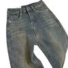 Calças de Jeans Micro-Flare Femininas Retro de Alta Qualidade Plus-Size de Inverno - Calças Não Justas, Comprimento Chão