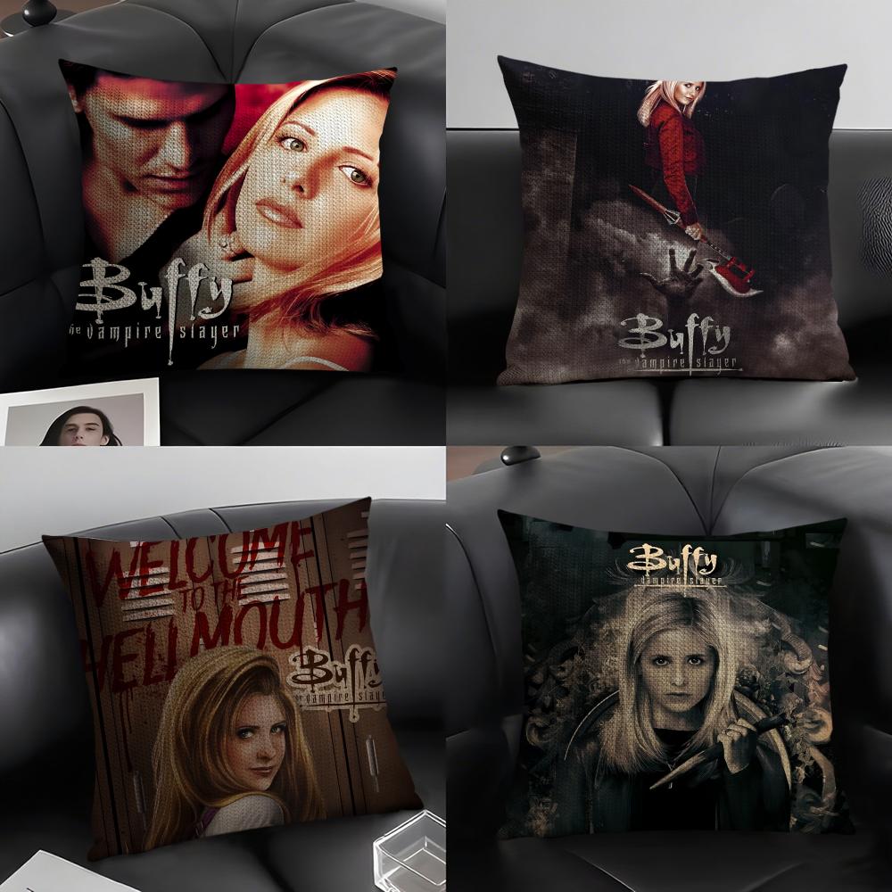 Horror Series BBuffy the Vampire Slayer Linen Cushion Covers For Decorative Sofa Home Pillows Case Car Chair Pillows Cases