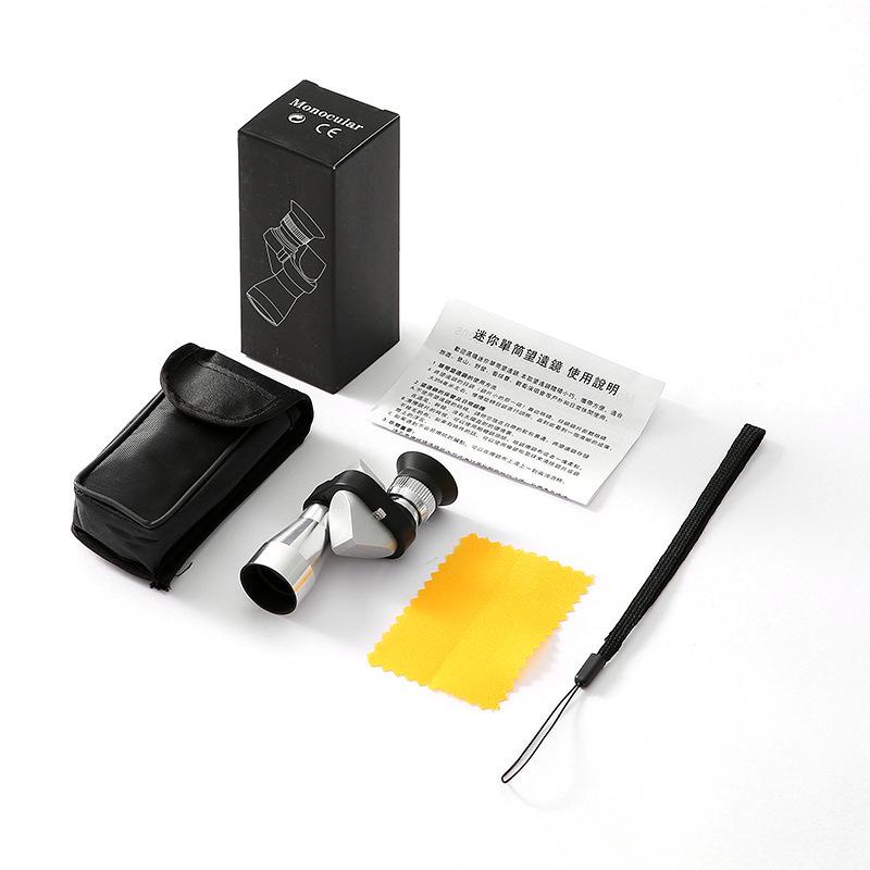 Portable Angled Monocular Telescope for Concerts with Smartphone Photography