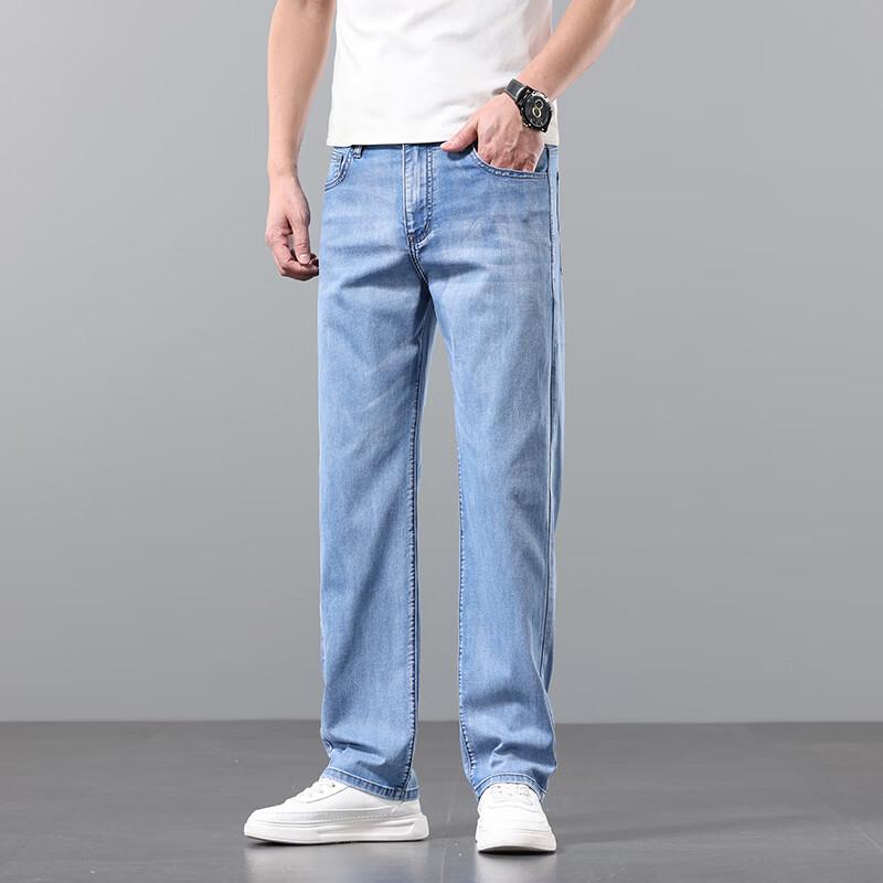 Firstview Men s Lightweight Tencel Linen Blend Jeans FX1101 38
