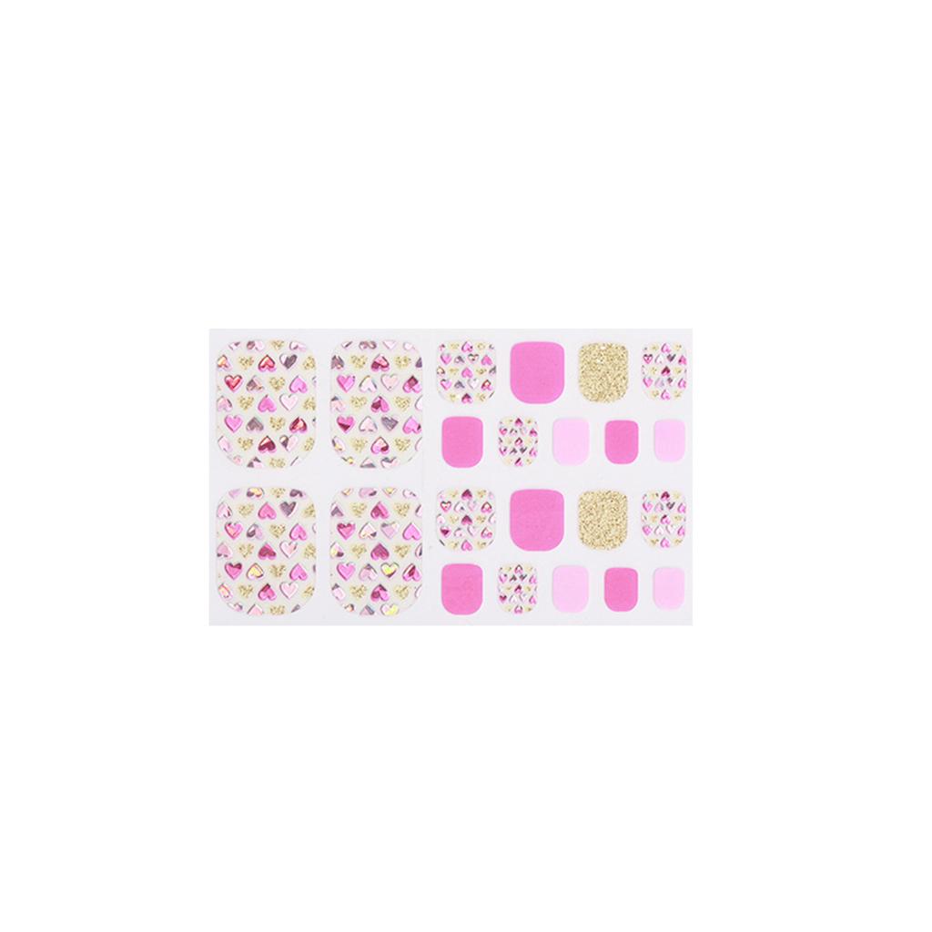 22tips/sheet Toenail Sticker Full Cover Waterproof Non-toxic Sticker Foot Toenail Tablets Nail Sticker DIY Nail Art Tool