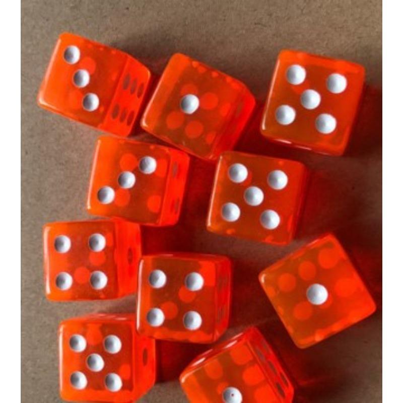 9/10 шт./коробка 16 мм Однотонные Прозрачные Цветные Игровые Кубики Настольная Игра Числовые Кубики Квадратной Формы Разноцветные Кубики с Точками 10pcs
