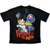 Dragon Ball Z Vegeta Oversized T-Shirt Black M Fits XL Anime Graphic Tee Japan
