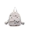 Lightweight Shoulder Bag Corduroy Bow Rucksack Cute Student School Bag  Women